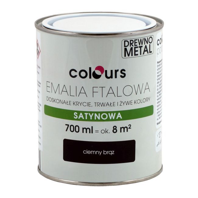 Emalia ftalowa Colours brązowa ciemna 0,7 l