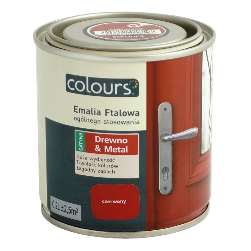 Emalia ftalowa Colours czerwona 0,2 l