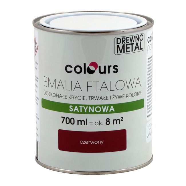 Emalia ftalowa Colours czerwona 0,7 l