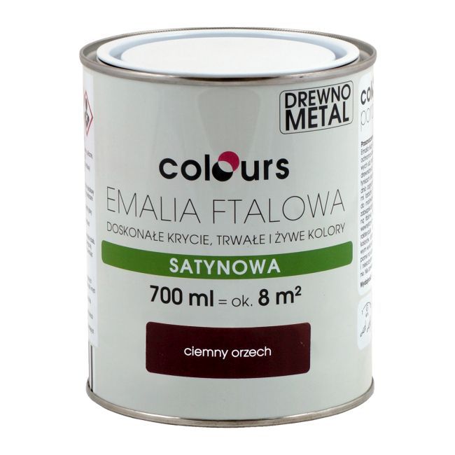 Emalia ftalowa Colours orzechowa ciemna 0,7 l