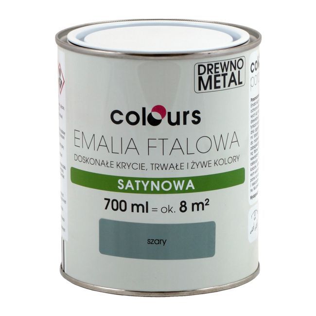 Emalia ftalowa Colours szara 0,7 l