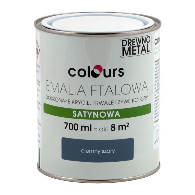 Emalia ftalowa Colours szara ciemna 0,7 l