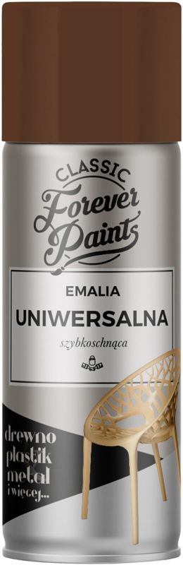 Emalia uniwersalna szybkoschnąca Forever Paints 400 ml brązowa