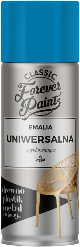 Emalia uniwersalna szybkoschnąca Forever Paints 400 ml niebieska