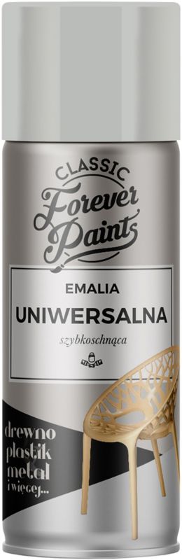 Emalia uniwersalna szybkoschnąca Forever Paints 400 ml szara jasna