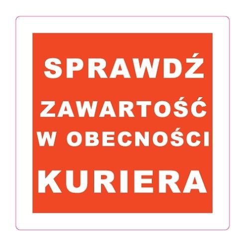 Etykiety informacyjne NEOPAK Sprawdź zawartość przy kurierze 100 szt.