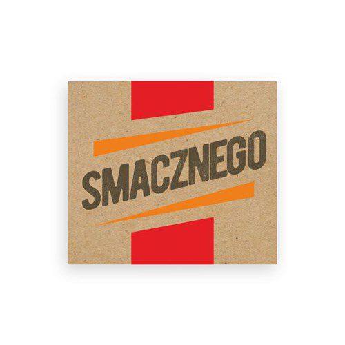 Etykiety NEOPAK Smacznego Papierowe Kraft samoprzylepne 200 szt.