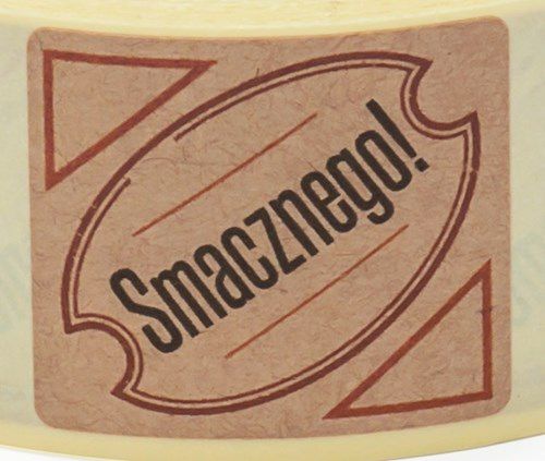 Etykiety NEOPAK SMACZNEGO samoprzylepne papier Kraft 200 szt.