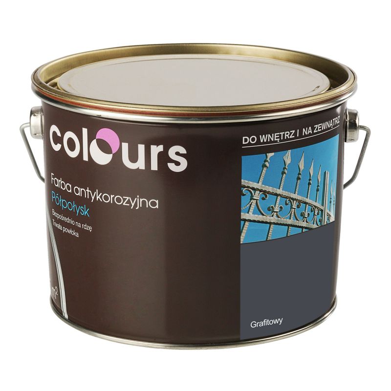 Farba antykorozyjna Colours grafitowa 2,5 l