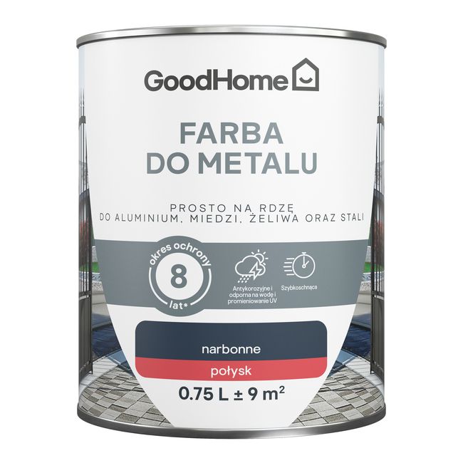 Farba antykorozyjna GoodHome połysk ciemny niebieski 0,75 l