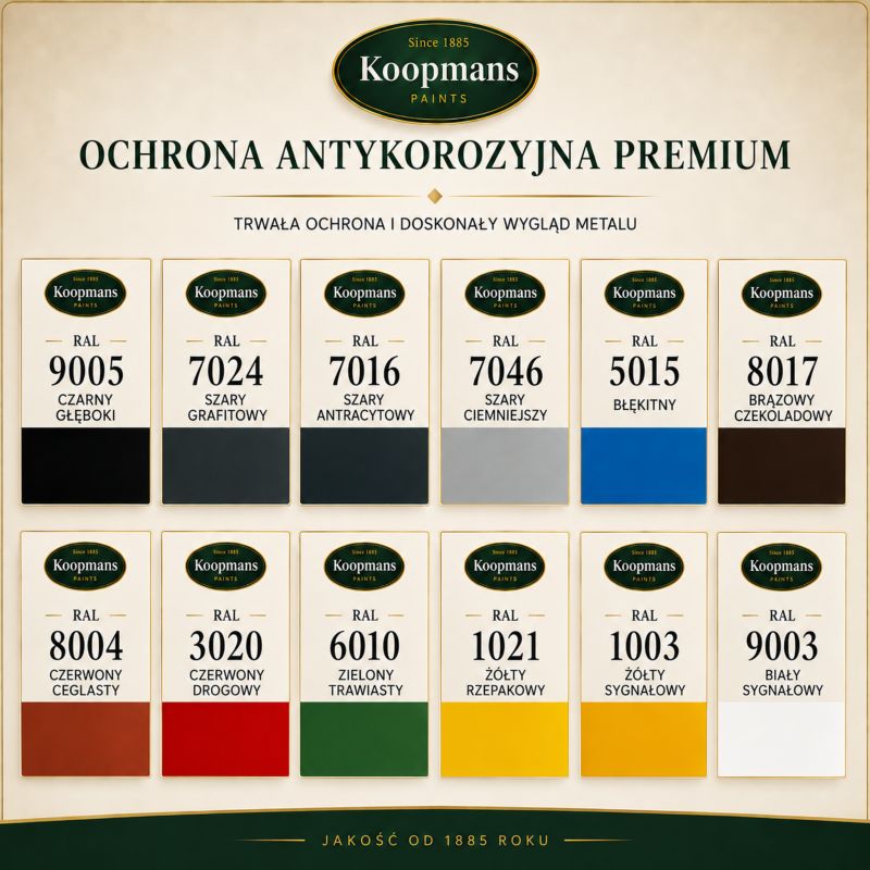 Farba antykorozyjna Koopmans KoopmanSPEC RAL 1003 Żółty sygnałowy 0,25 l