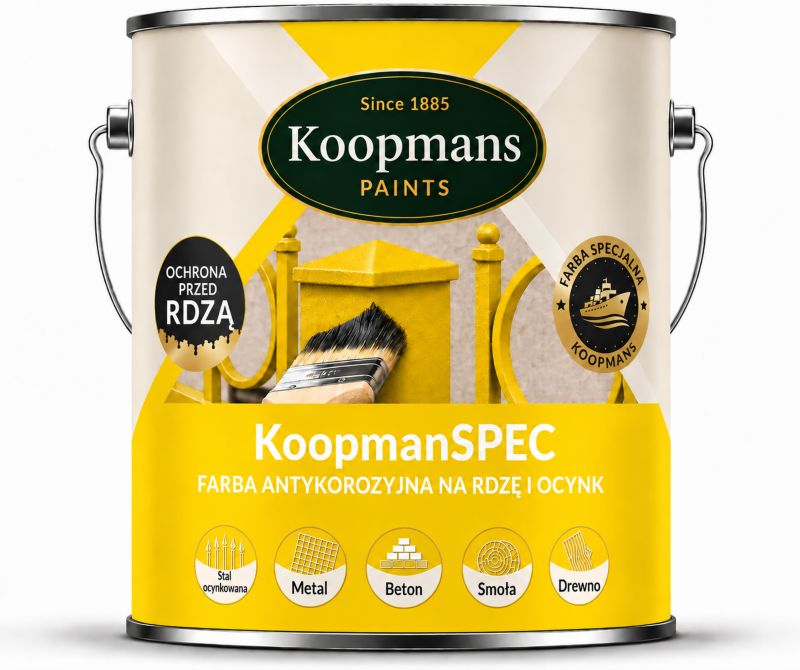 Farba antykorozyjna Koopmans KoopmanSPEC RAL 1021 Żółty rzepakowy 0,25 l