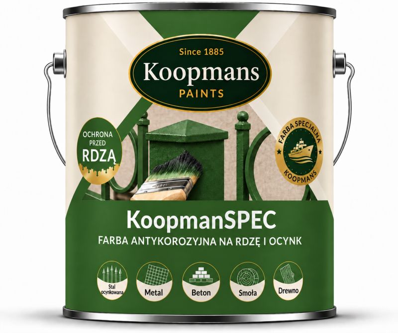 Farba antykorozyjna Koopmans KoopmanSPEC RAL 6010 Zielony trawiasty 0,25 l
