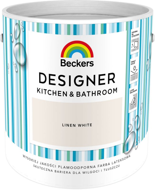 Farba Beckers Designer Kitchen & Bathroom linen white 2,5 l