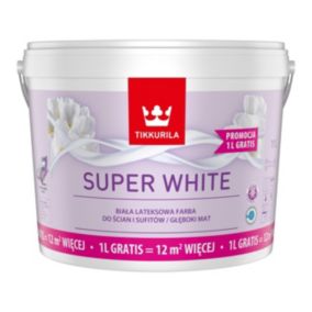 Farba biała Tikkurila Super White 10 l + 10%