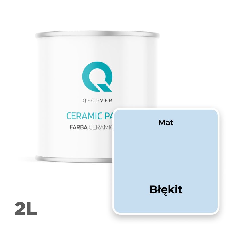 Farba Ceramiczna Do Ścian i Sufitów Q-Cover Błękit H0169 Głęboki Mat 2L