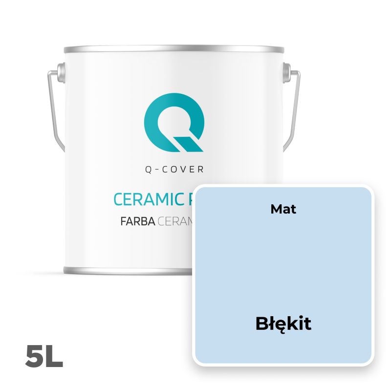 Farba Ceramiczna Do Ścian i Sufitów Q-Cover Błękit H0169 Głęboki Mat 5L