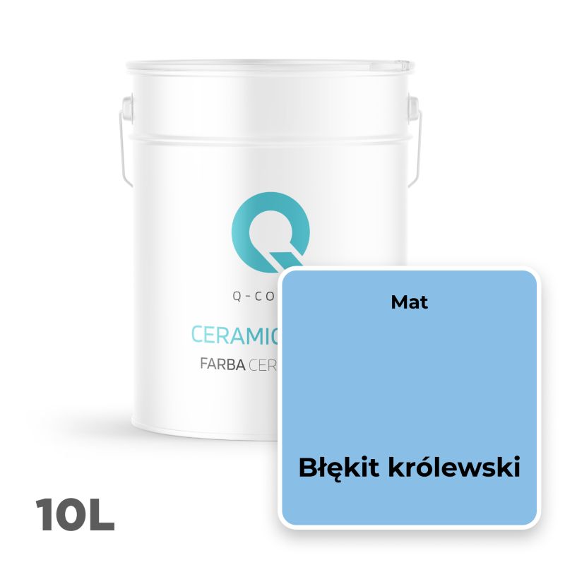 Farba Ceramiczna Do Ścian i Sufitów Q-Cover Błękit królewski H0141 Głęboki Mat 10L