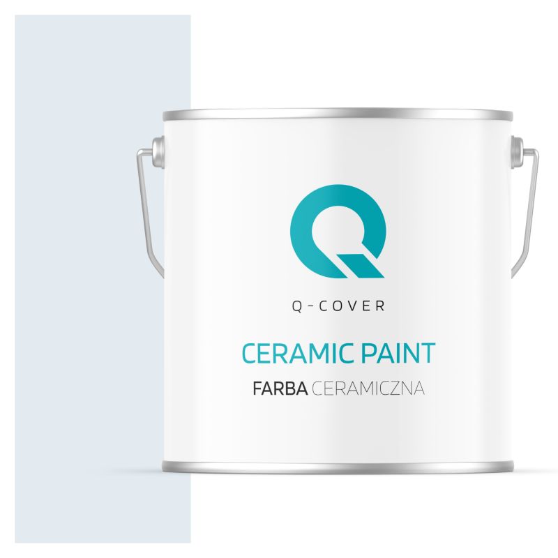 Farba Ceramiczna Do Ścian i Sufitów Q-Cover Biel złamana w błękit H0179 Głęboki Mat 5L
