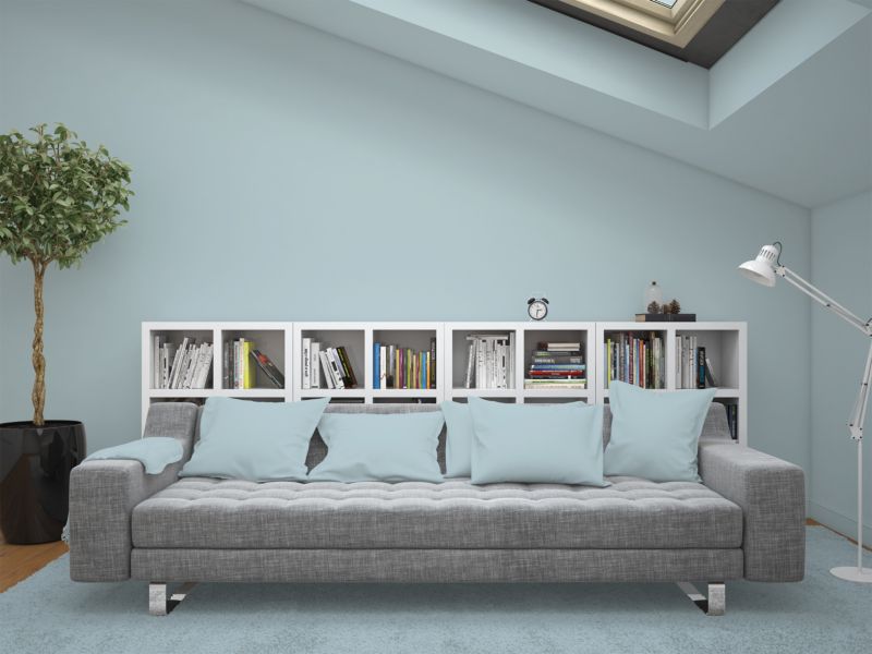 Farba Ceramiczna Do Ścian i Sufitów Q-Cover Biel złamana w niebieski H0378 Głęboki Mat 5L