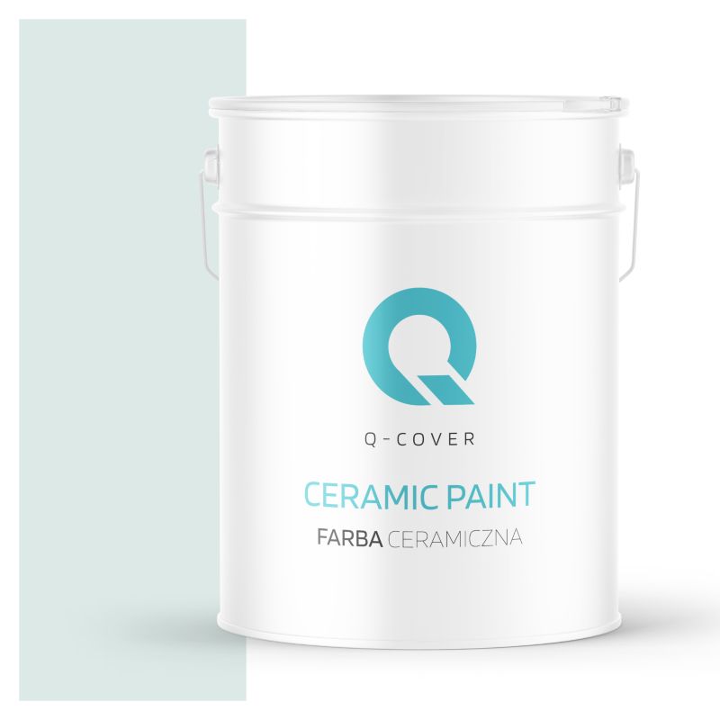 Farba Ceramiczna Do Ścian i Sufitów Q-Cover Biel złamana z turkusowy H1576 Głęboki Mat 10L
