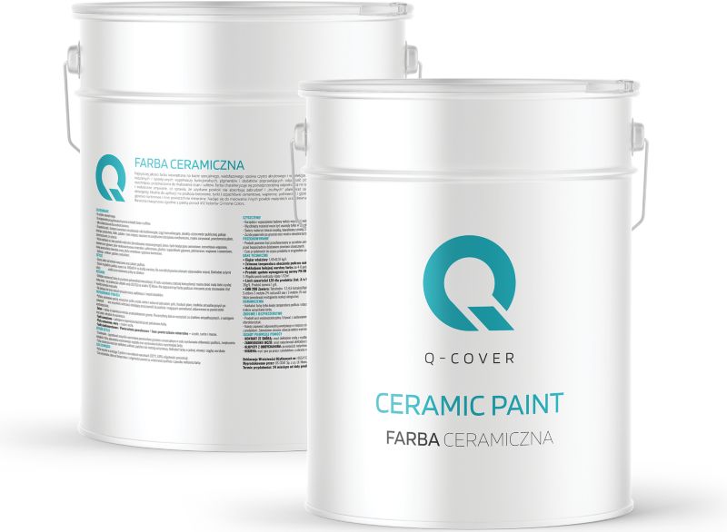 Farba Ceramiczna Do Ścian i Sufitów Q-Cover Bordowy H2809 Głęboki Mat 10L
