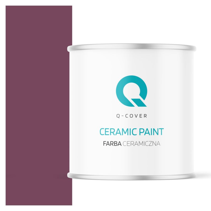 Farba Ceramiczna Do Ścian i Sufitów Q-Cover Bordowy H2809 Głęboki Mat 2L