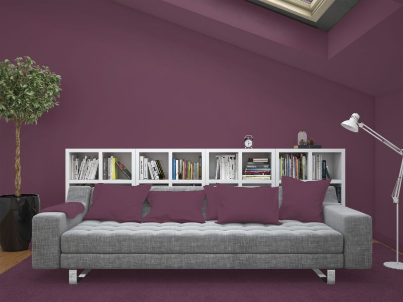 Farba Ceramiczna Do Ścian i Sufitów Q-Cover Bordowy H2809 Głęboki Mat 5L