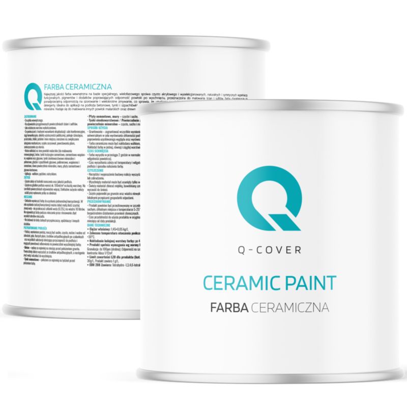 Farba Ceramiczna Do Ścian i Sufitów Q-Cover Brązowy ciemny H4917 Głęboki Mat 2L