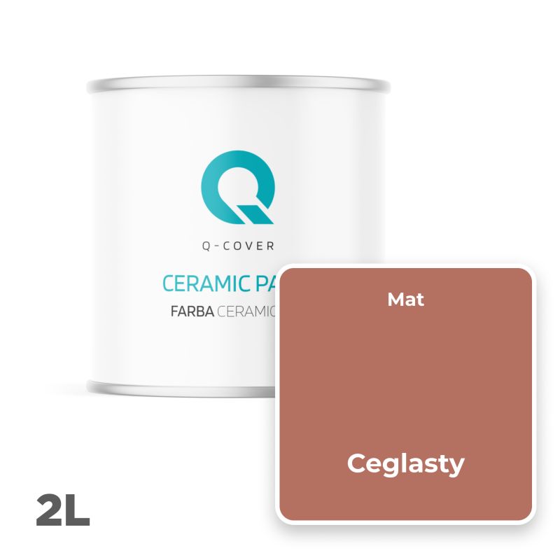 Farba Ceramiczna Do Ścian i Sufitów Q-Cover Ceglasty H4728 Głęboki Mat 2L