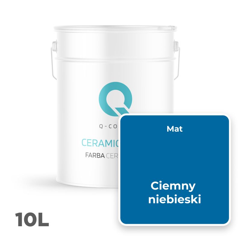 Farba Ceramiczna Do Ścian i Sufitów Q-Cover Ciemny niebieski H0312 Głęboki Mat 10L