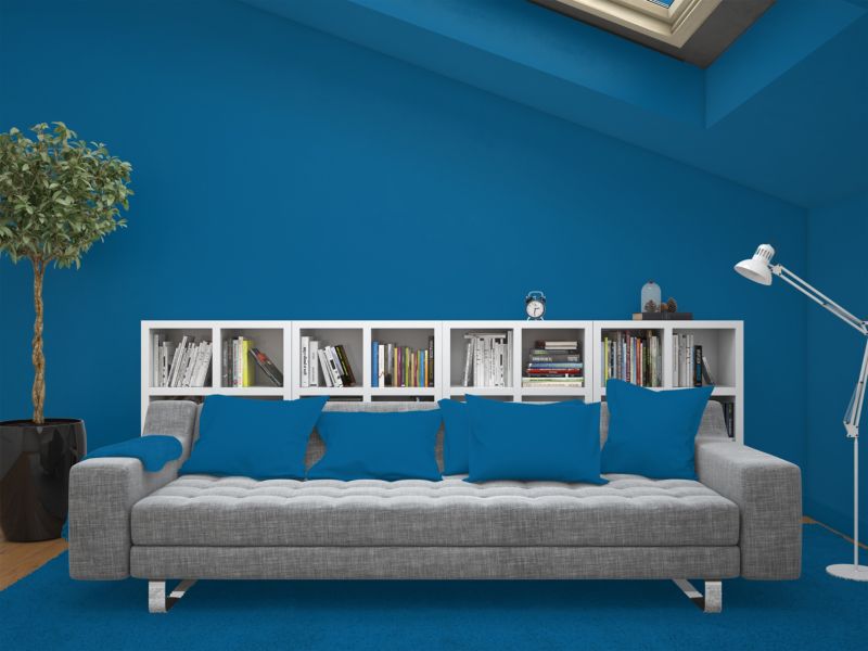Farba Ceramiczna Do Ścian i Sufitów Q-Cover Ciemny niebieski H0312 Głęboki Mat 5L