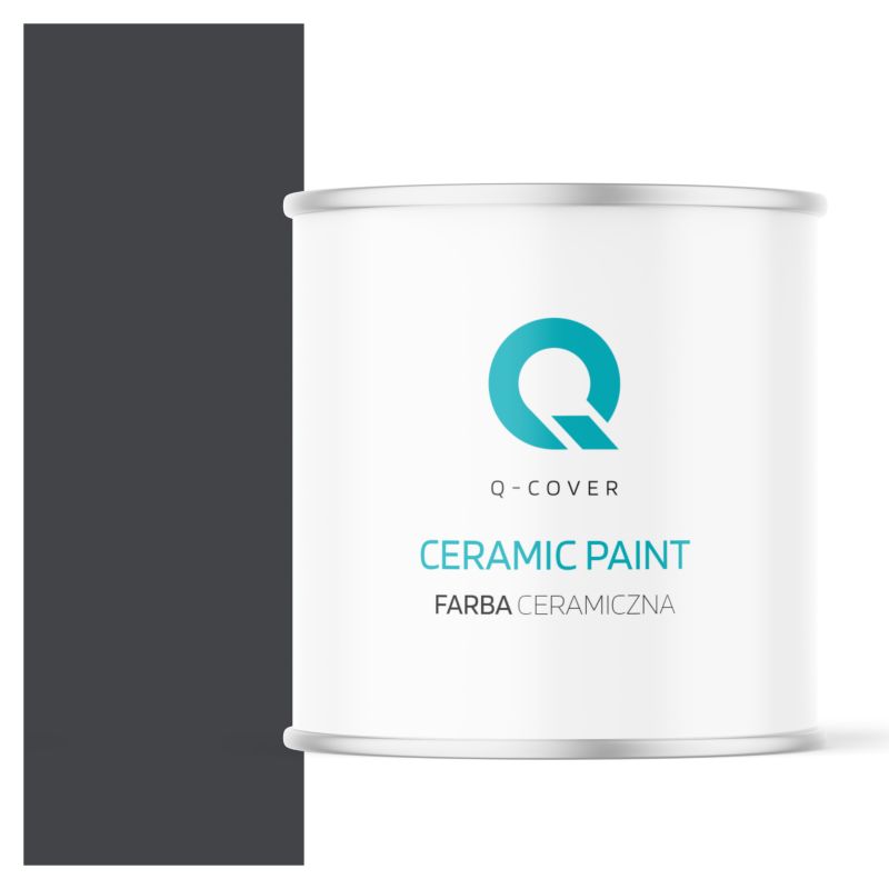 Farba Ceramiczna Do Ścian i Sufitów Q-Cover Czarny H0907 Głęboki Mat 2L