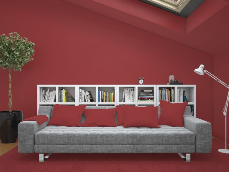 Farba Ceramiczna Do Ścian i Sufitów Q-Cover Czerwony ciemny H3412 Głęboki Mat 10L