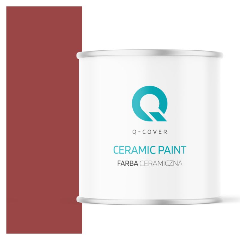 Farba Ceramiczna Do Ścian i Sufitów Q-Cover Czerwony ciemny H3412 Głęboki Mat 2L