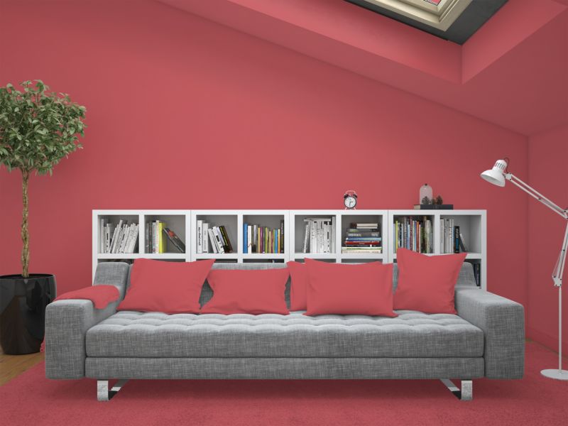 Farba Ceramiczna Do Ścian i Sufitów Q-Cover Czerwony H3525 Głęboki Mat 2L