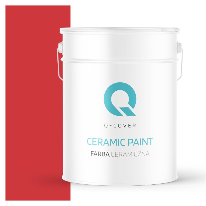 Farba Ceramiczna Do Ścian i Sufitów Q-Cover Czerwony ognisty H3516 Głęboki Mat 10L