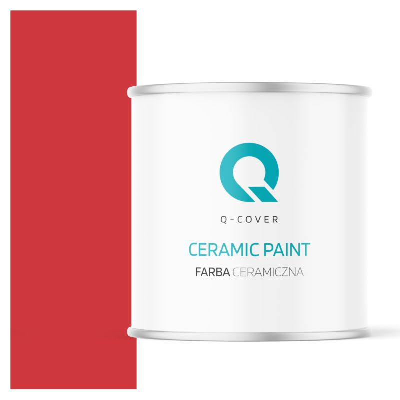 Farba Ceramiczna Do Ścian i Sufitów Q-Cover Czerwony ognisty H3516 Głęboki Mat 2L