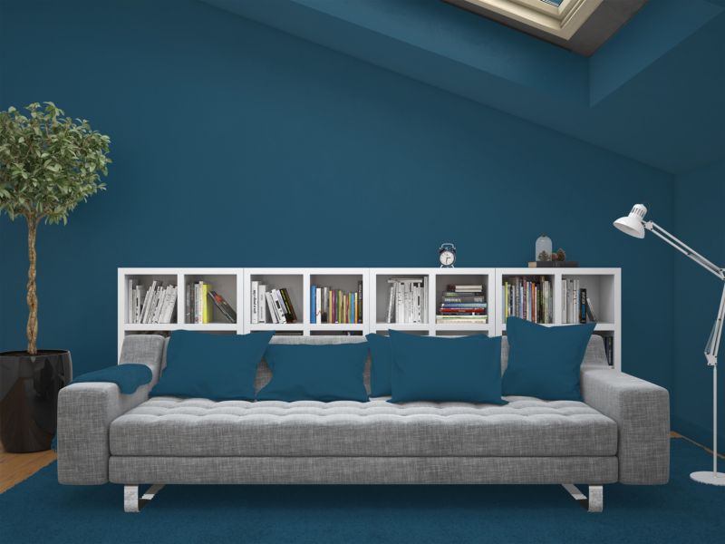 Farba Ceramiczna Do Ścian i Sufitów Q-Cover Granatowy H0508 Głęboki Mat 5L