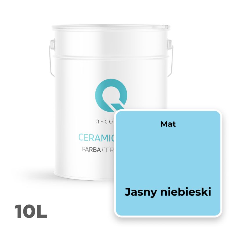 Farba Ceramiczna Do Ścian i Sufitów Q-Cover Jasny niebieski H0361 Głęboki Mat 10L