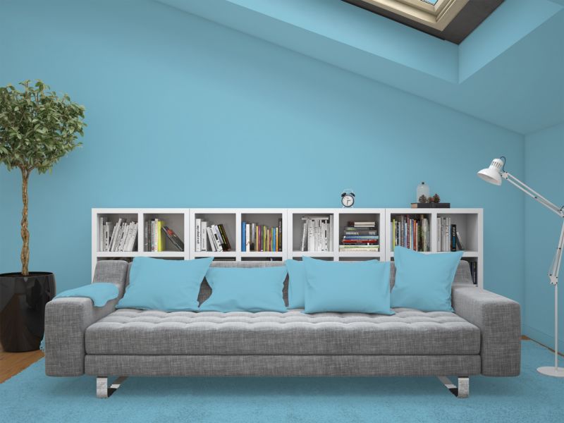 Farba Ceramiczna Do Ścian i Sufitów Q-Cover Jasny niebieski H0361 Głęboki Mat 10L