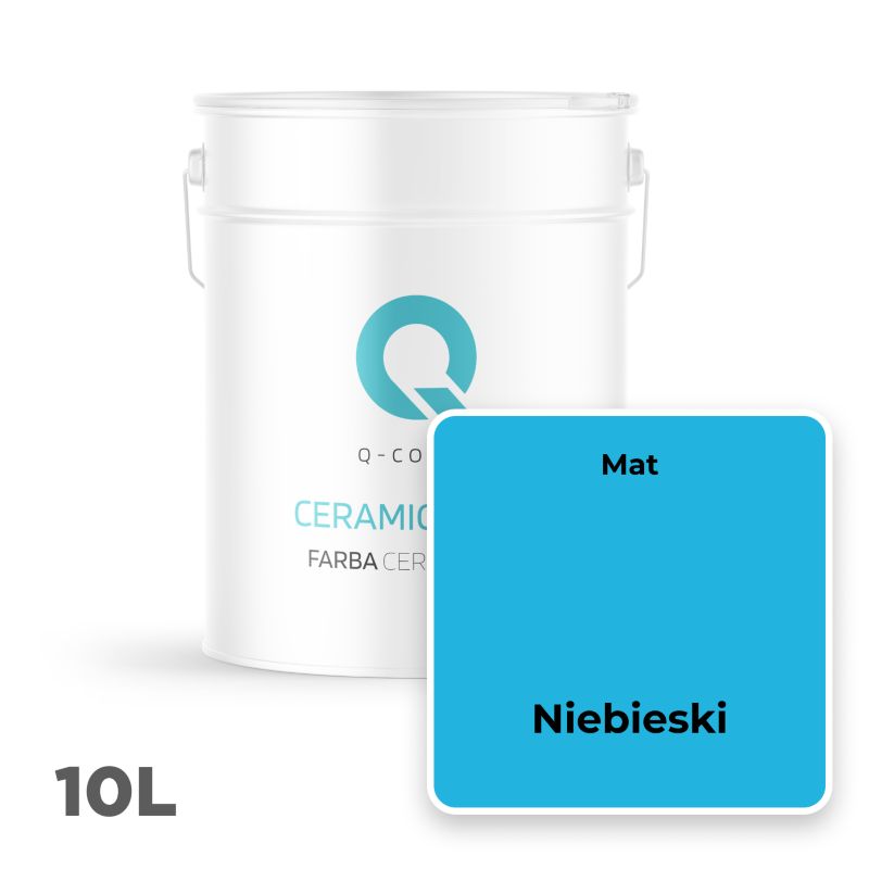 Farba Ceramiczna Do Ścian i Sufitów Q-Cover Niebieski H0340 Głęboki Mat 10L
