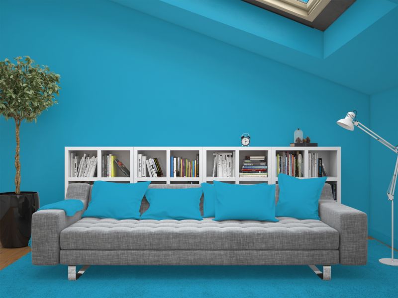Farba Ceramiczna Do Ścian i Sufitów Q-Cover Niebieski H0340 Głęboki Mat 5L