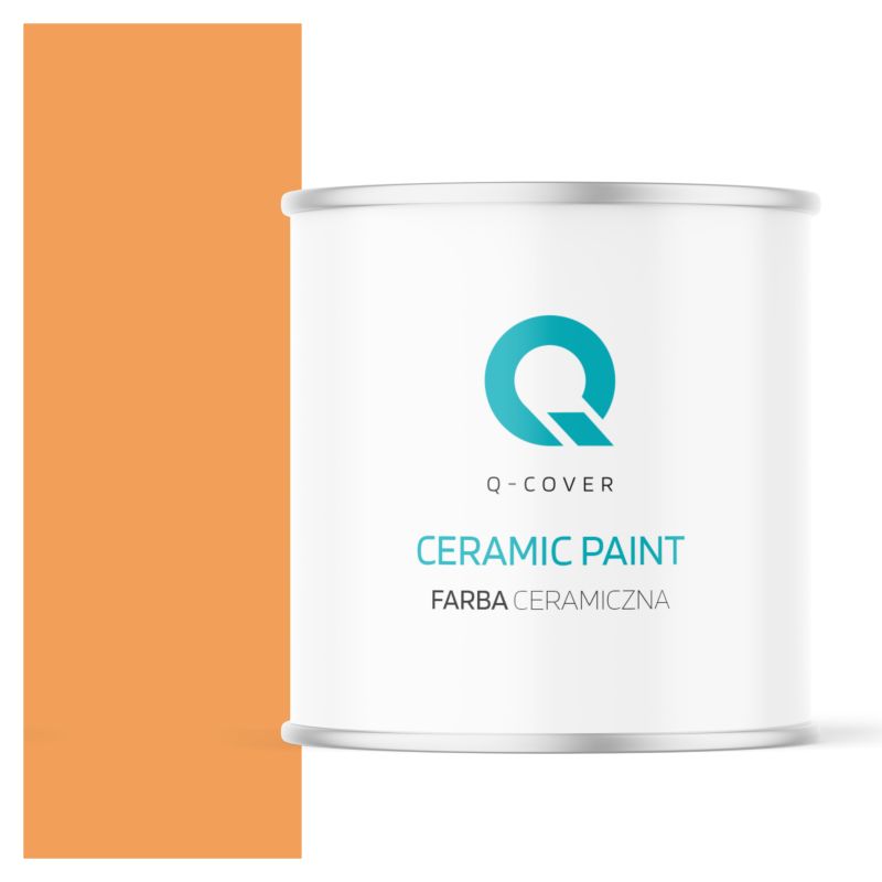 Farba Ceramiczna Do Ścian i Sufitów Q-Cover Pomarańczowy H5944 Głęboki Mat 2L