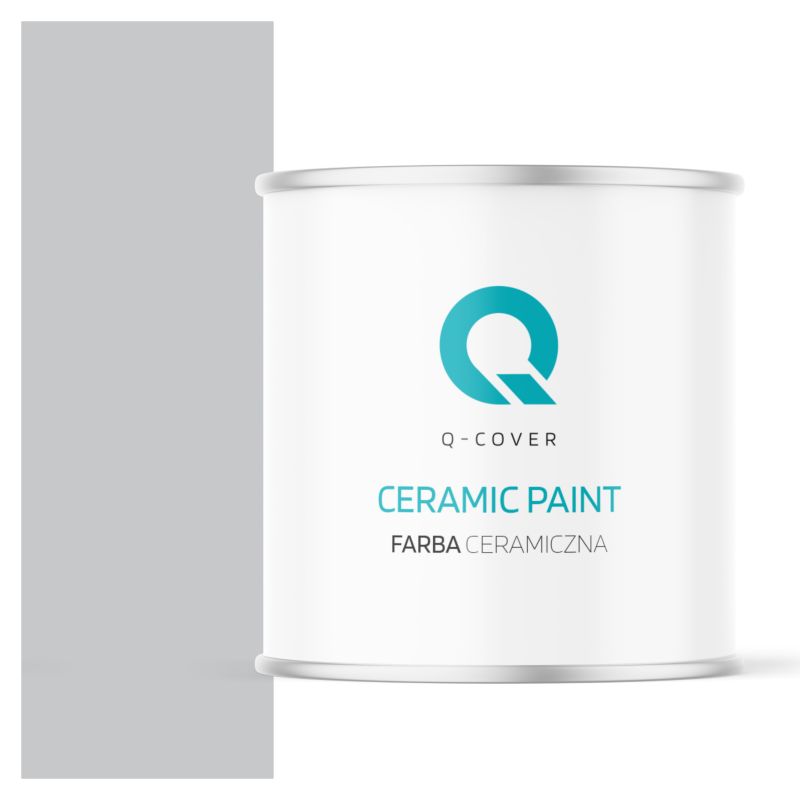 Farba Ceramiczna Do Ścian i Sufitów Q-Cover Szary jasny H1061 Głęboki Mat 2L