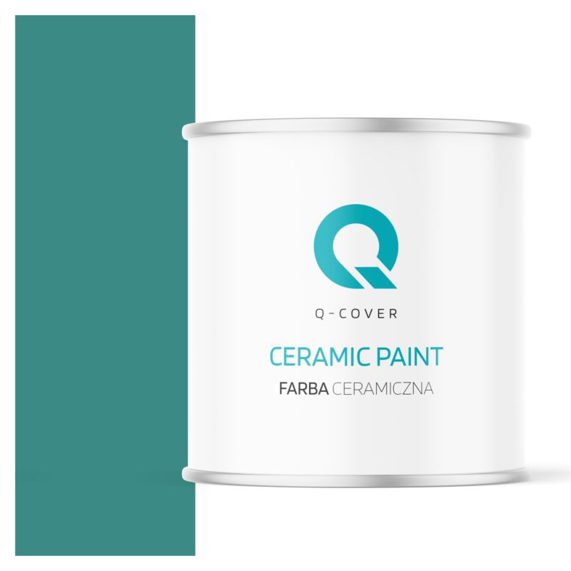 Farba Ceramiczna Do Ścian i Sufitów Q-Cover Turkusowy ciemny H1421 Głęboki Mat 2L