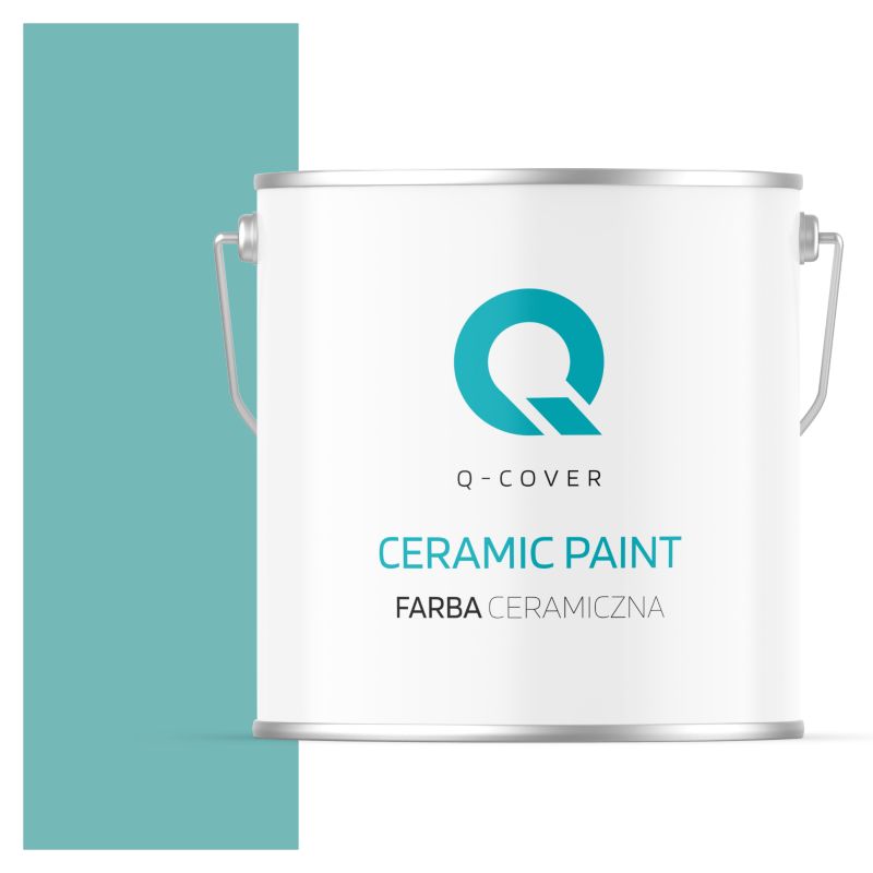Farba Ceramiczna Do Ścian i Sufitów Q-Cover Turkusowy H1441 Głęboki Mat 5L