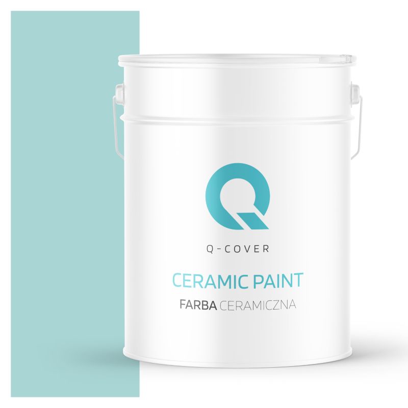 Farba Ceramiczna Do Ścian i Sufitów Q-Cover Turkusowy jasny H1462 Głęboki Mat 10L