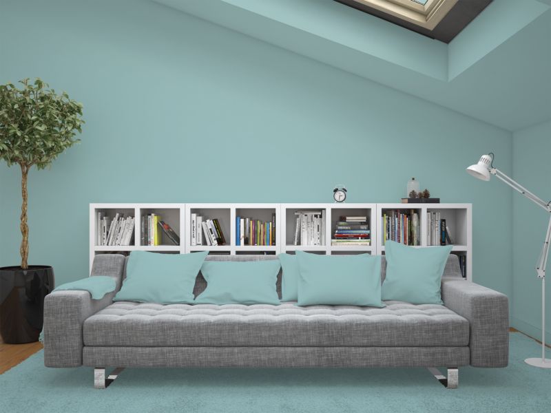Farba Ceramiczna Do Ścian i Sufitów Q-Cover Turkusowy jasny H1462 Głęboki Mat 2L
