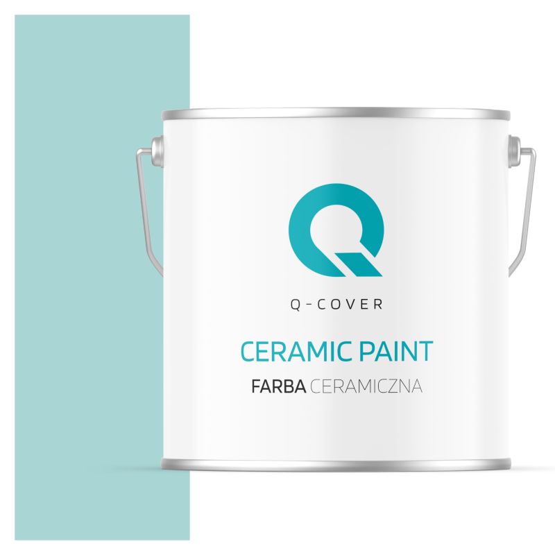 Farba Ceramiczna Do Ścian i Sufitów Q-Cover Turkusowy jasny H1462 Głęboki Mat 5L
